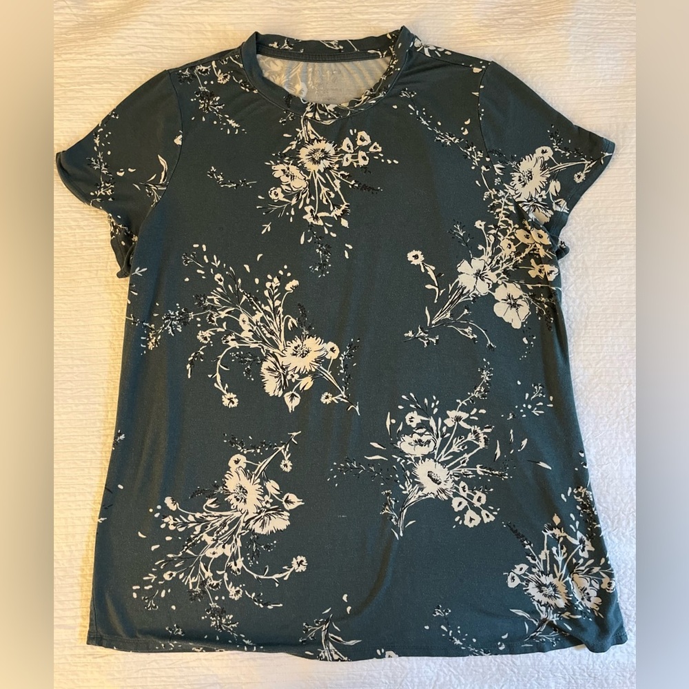 Maurices Green Relaxed Short Sleeve Tee Plus Size 0X
